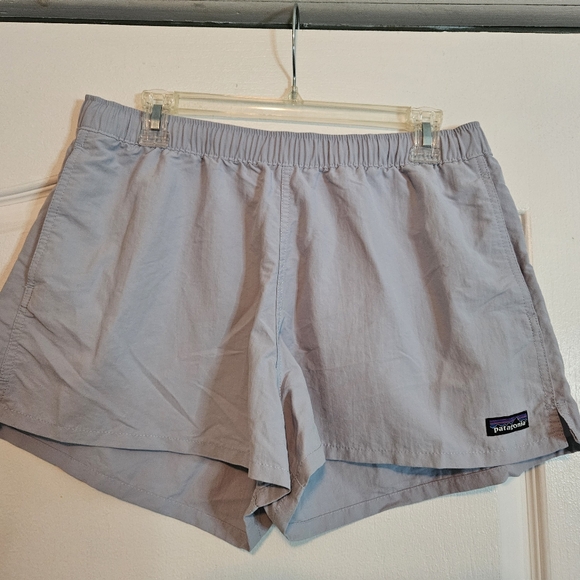 EUC Women Patagonia Barely Baggies Shorts Steam Blue L Drawstring Pockets - Picture 4 of 6